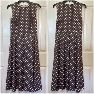 L&L Size M Warm Gray Polka Dot Dress